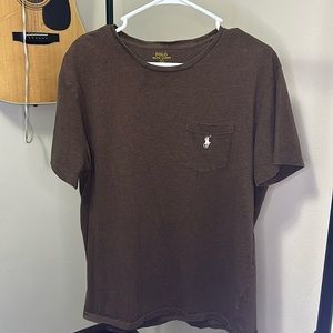 Brown Ralph Lauren pocket t-shirt